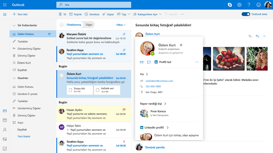 Outlook ve hotmail